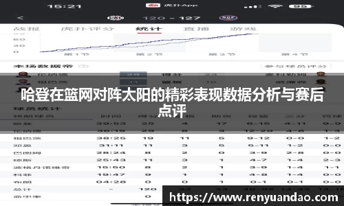 哈登在篮网对阵太阳的精彩表现数据分析与赛后点评